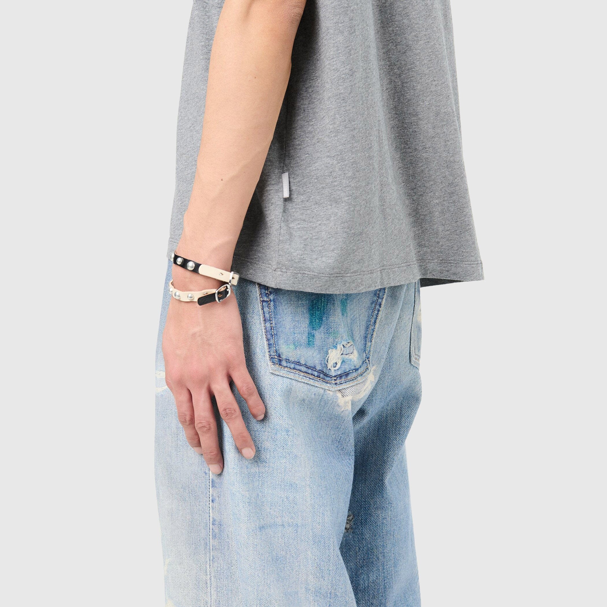 Our Legacy - New Box T-Shirt - Grey Melange - Image 3