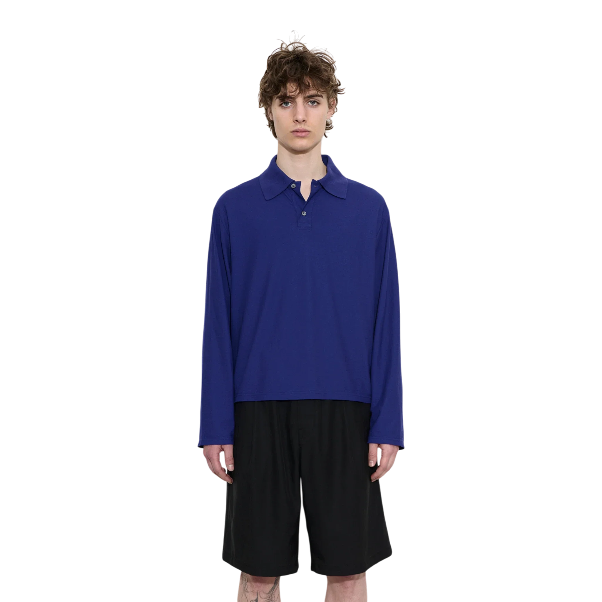Our Legacy - Rugby Longsleeve - Deep Blue High Twist Jersey - Image 2