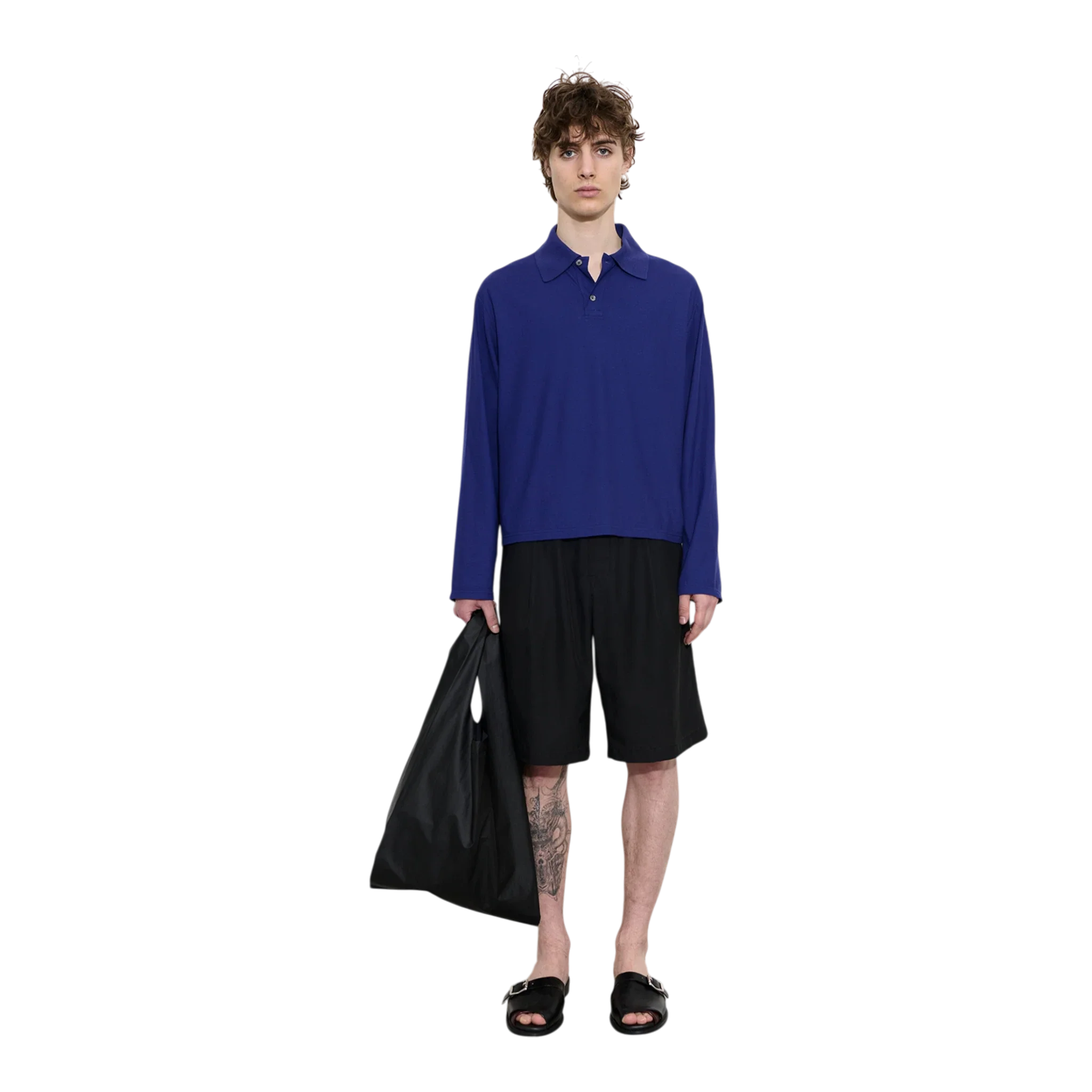 Our Legacy - Rugby Longsleeve - Deep Blue High Twist Jersey - Image 3