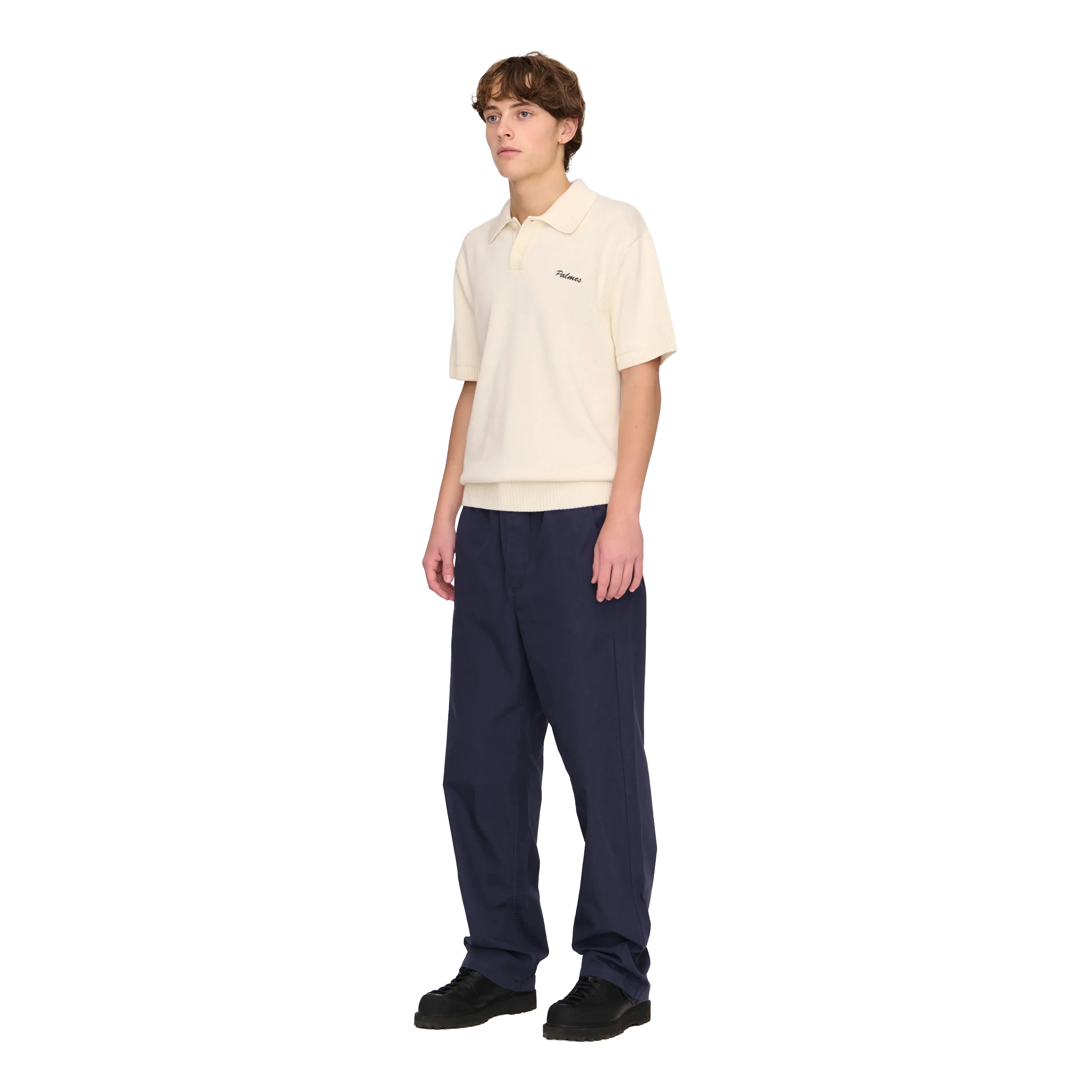 Palmes - Cotton Knit Polo - Off-White - Image 3