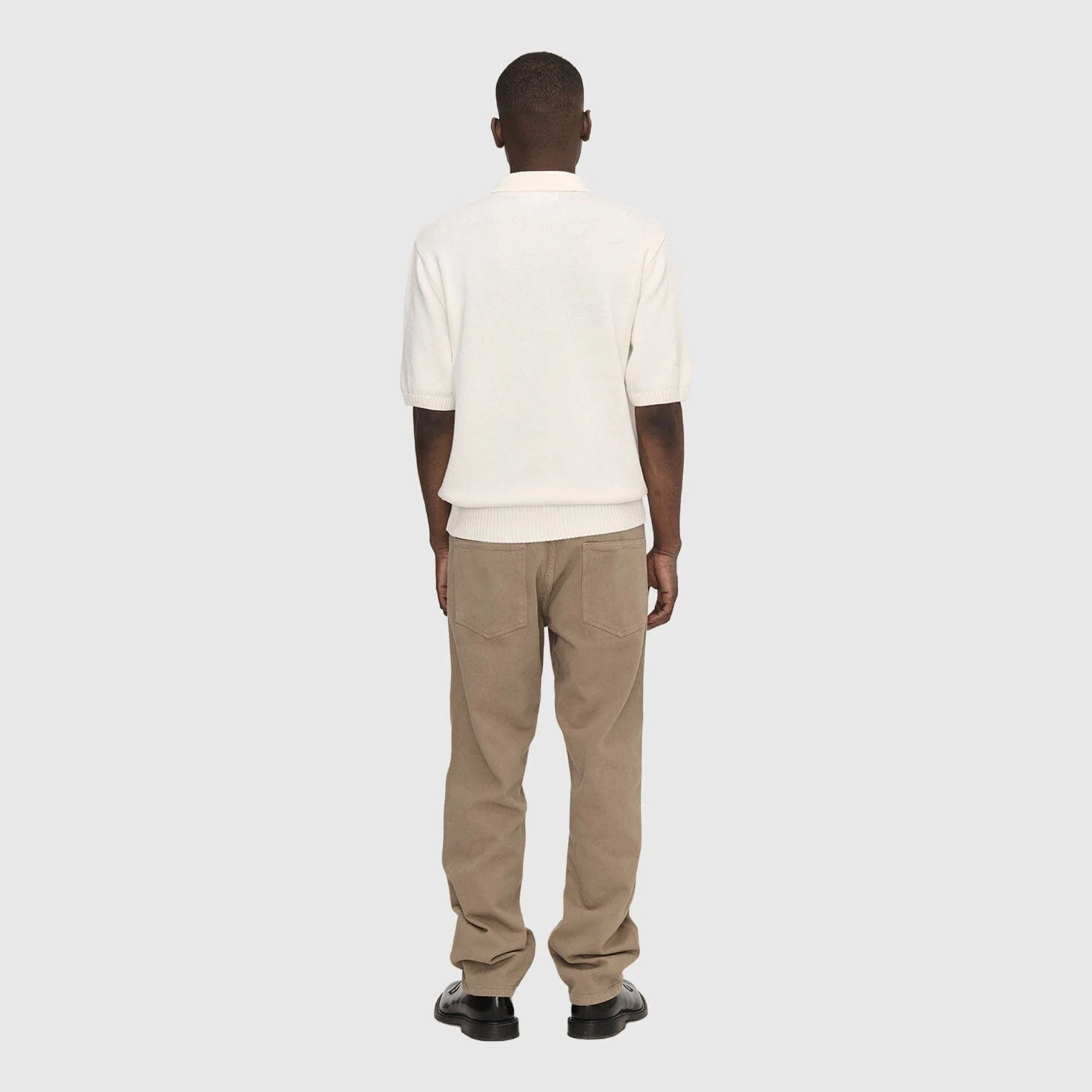 Palmes - Cotton Knit Polo - Off-White 25 Script - Image 3