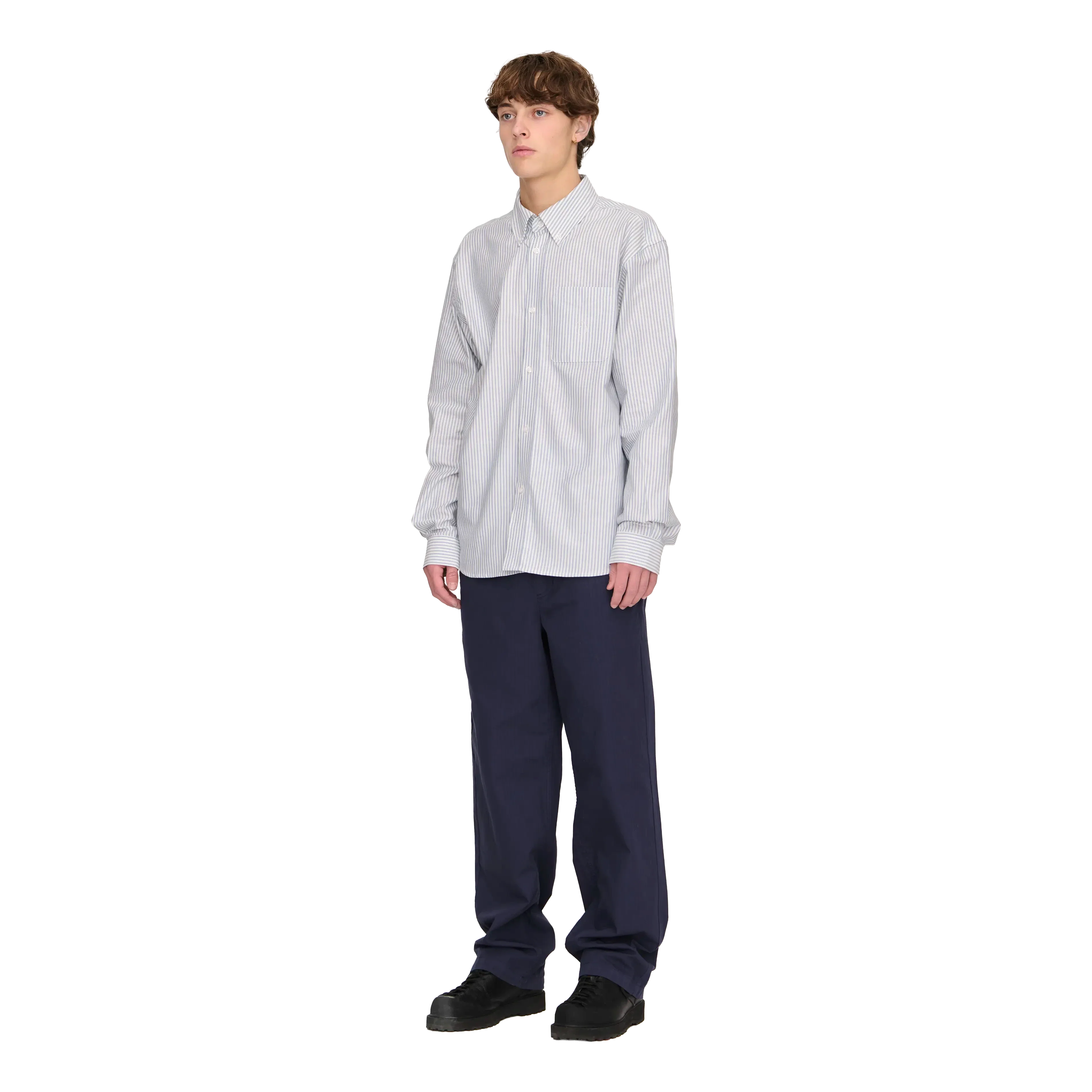 Palmes - Deuce Oxford Shirt - Light Blue Stripe - Image 2