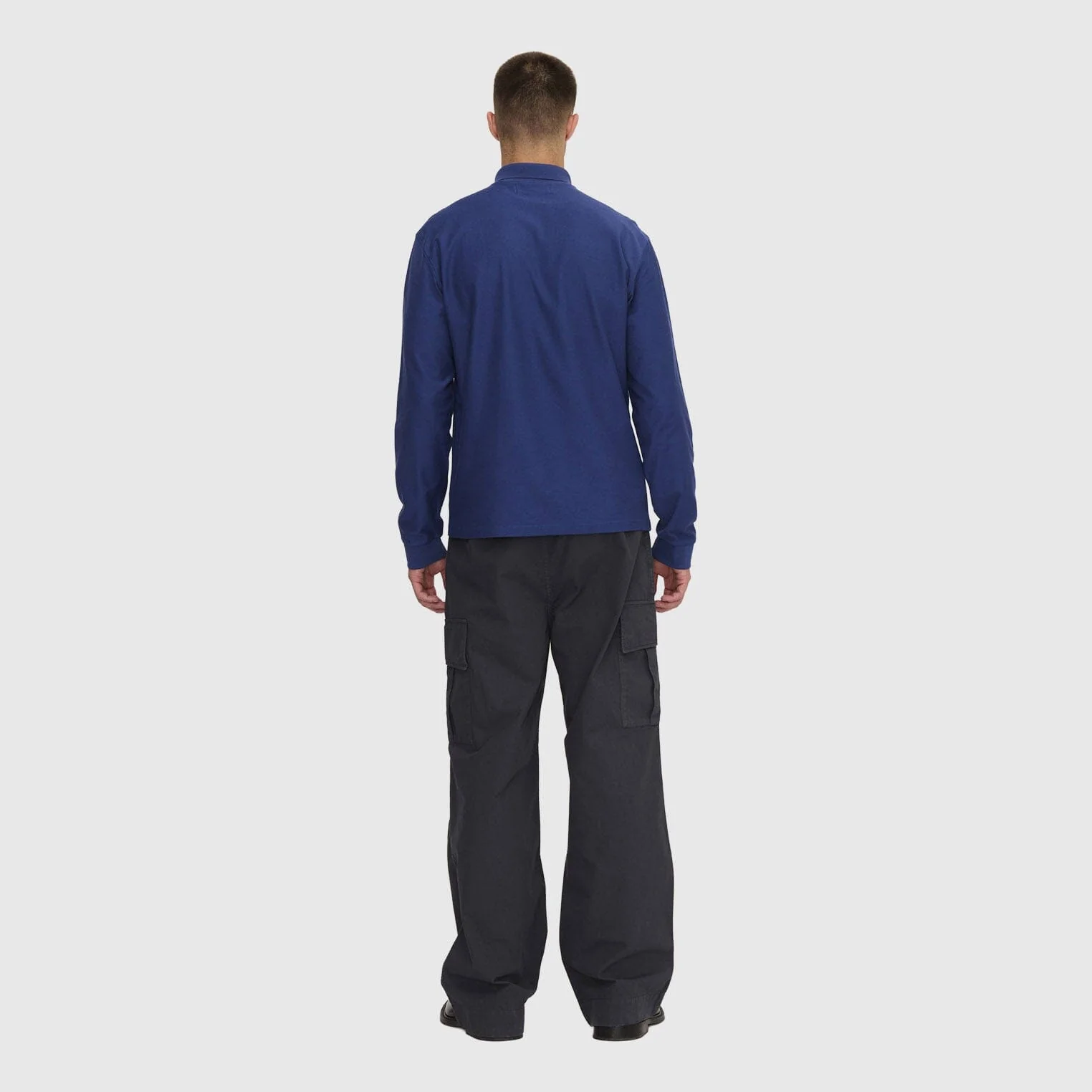 Palmes - Lace LS Zip Polo - Blue - Image 3