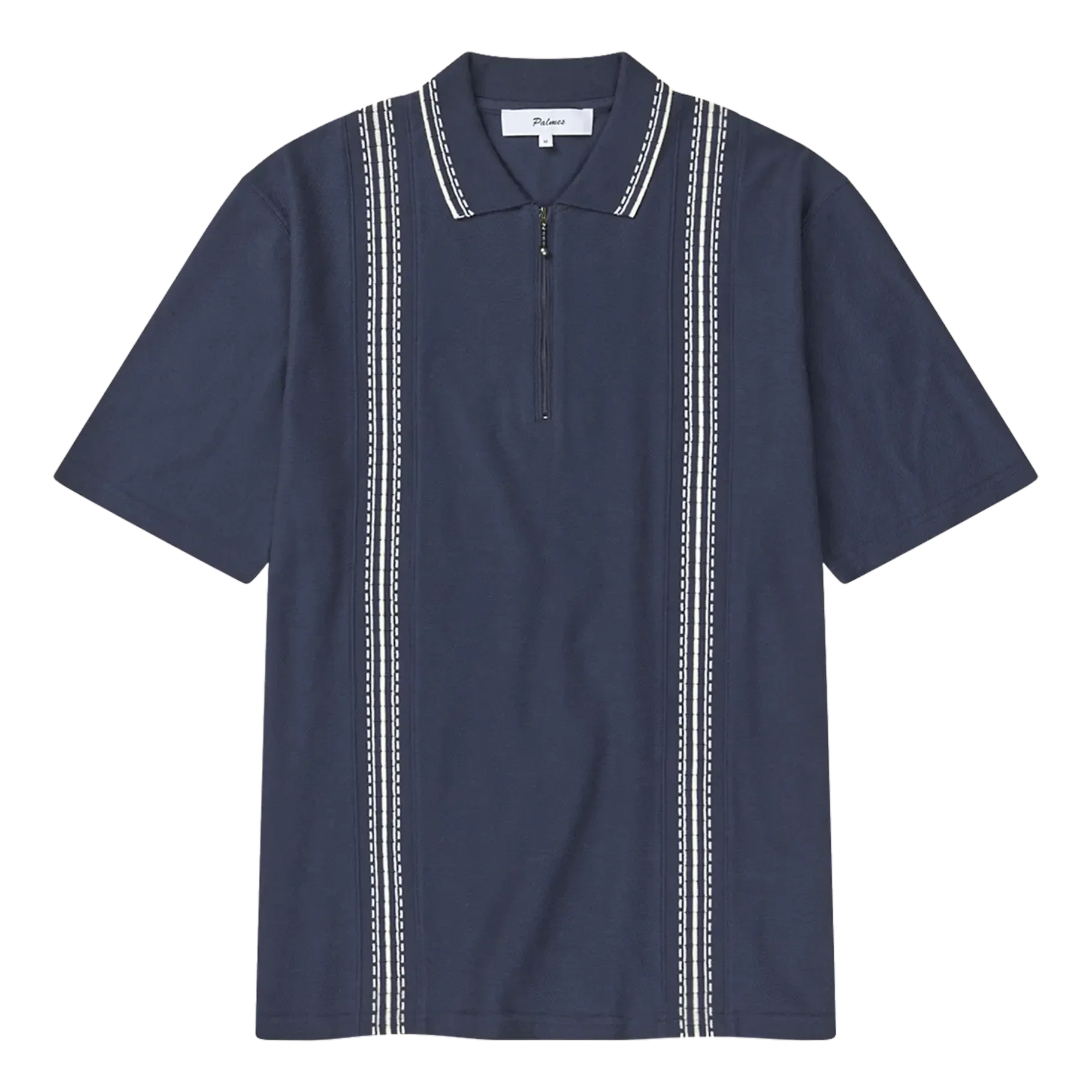 Palmes - Panel Zip Polo - Navy