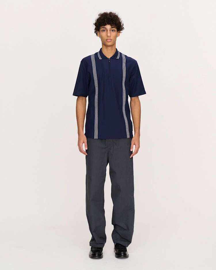 Palmes - Panel Zip Polo - Navy - Image 2