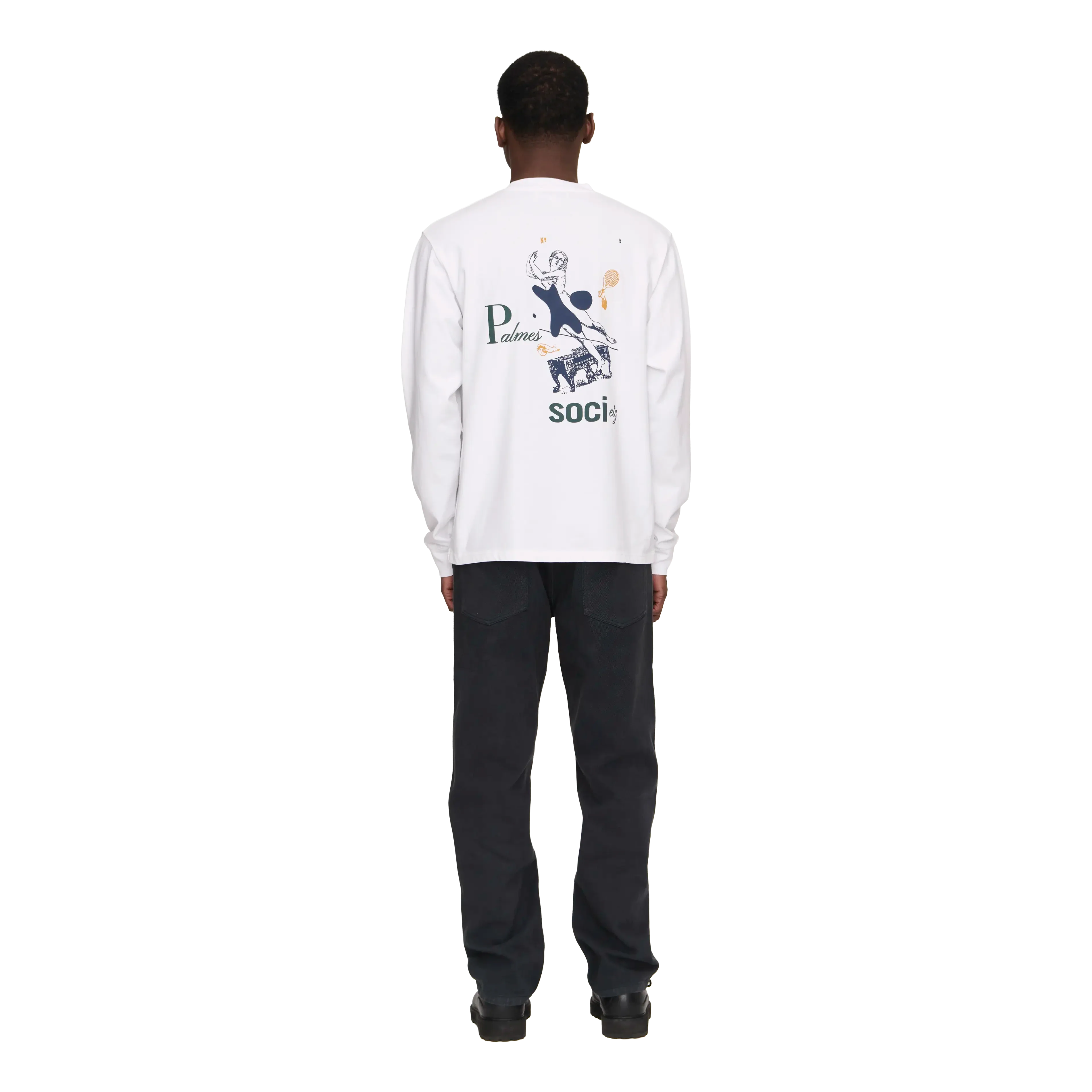 Palmes - Piano LS T-Shirt - White - Image 4