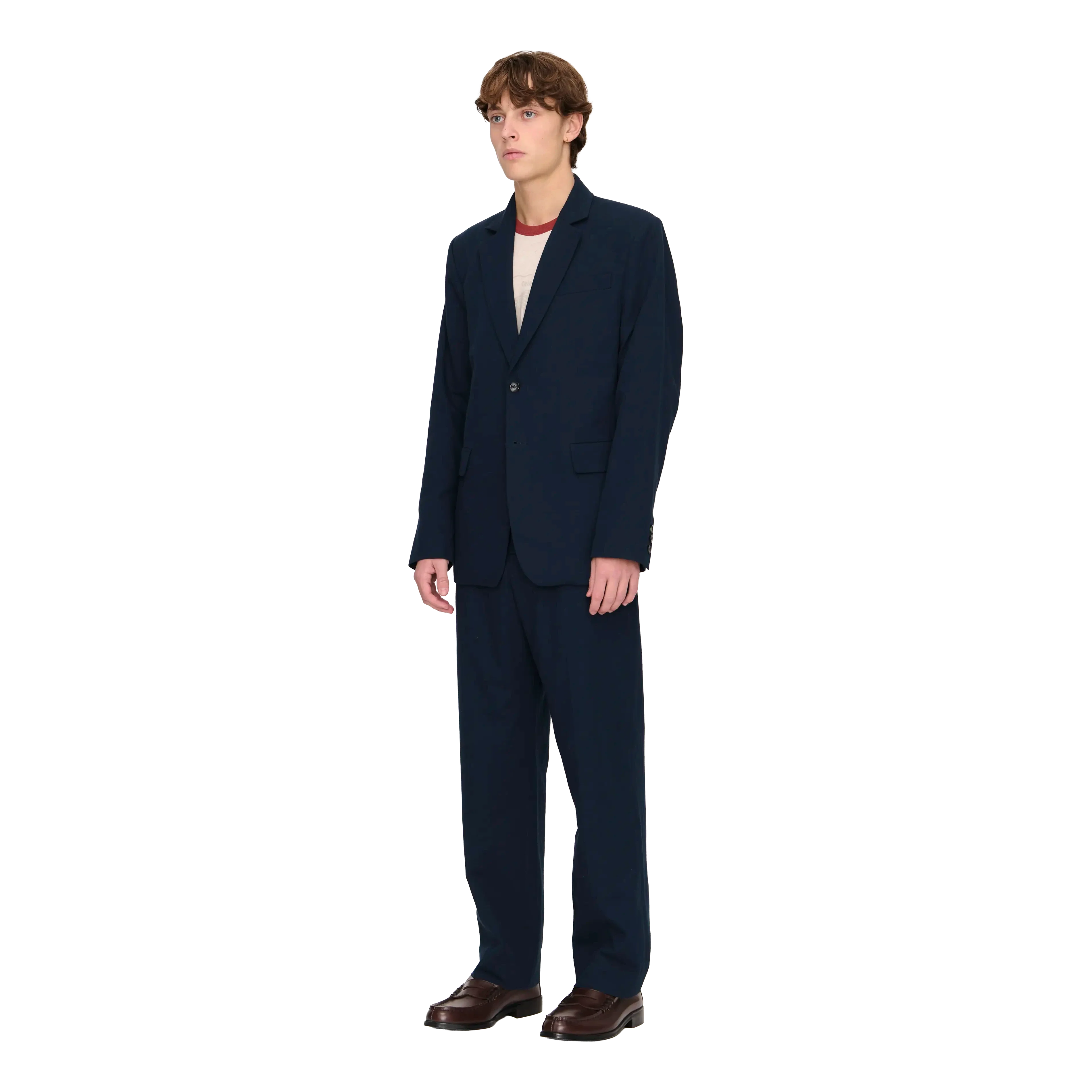 Palmes - Single Breasted Blazer - Navy - Image 3