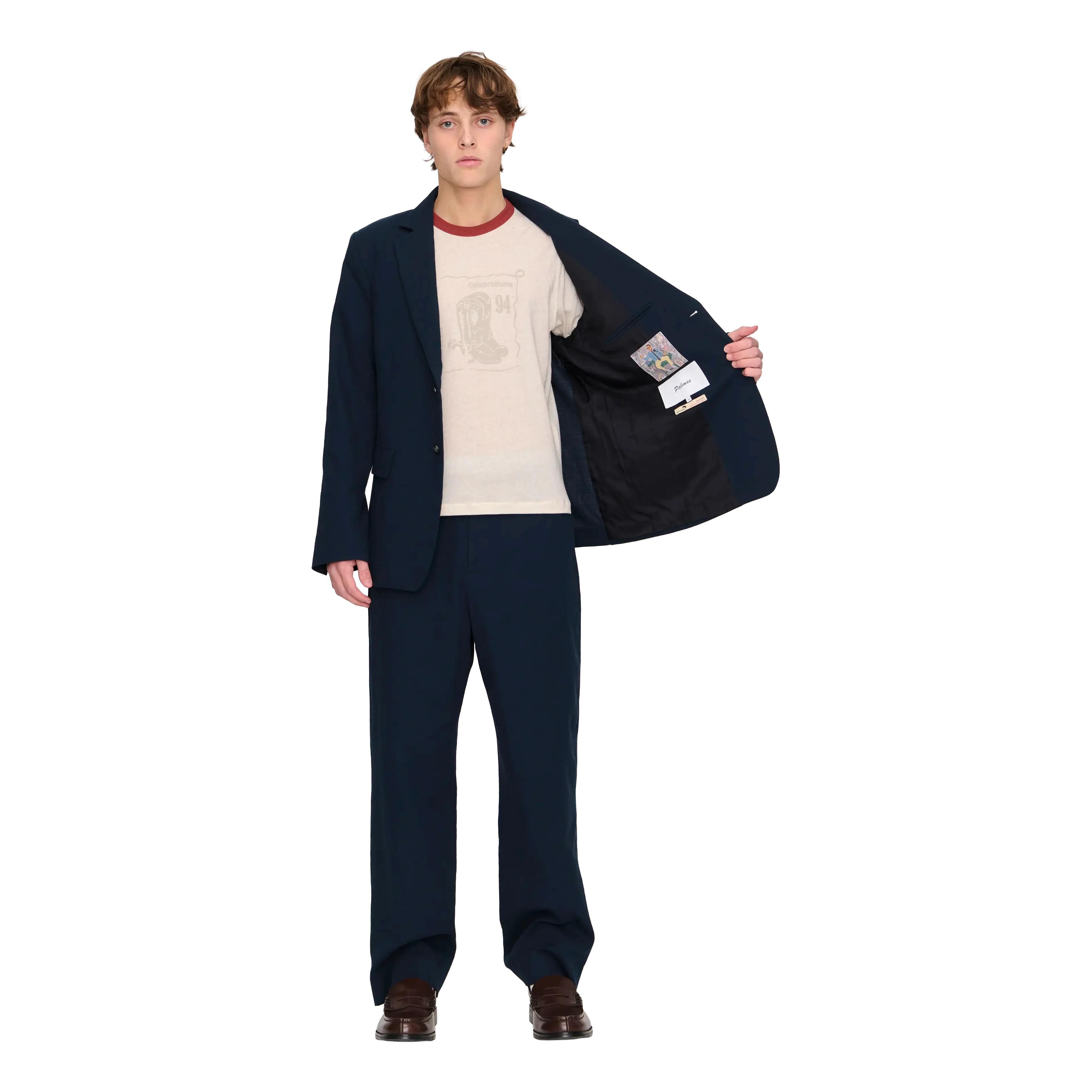 Palmes - Single Breasted Blazer - Navy - Image 5