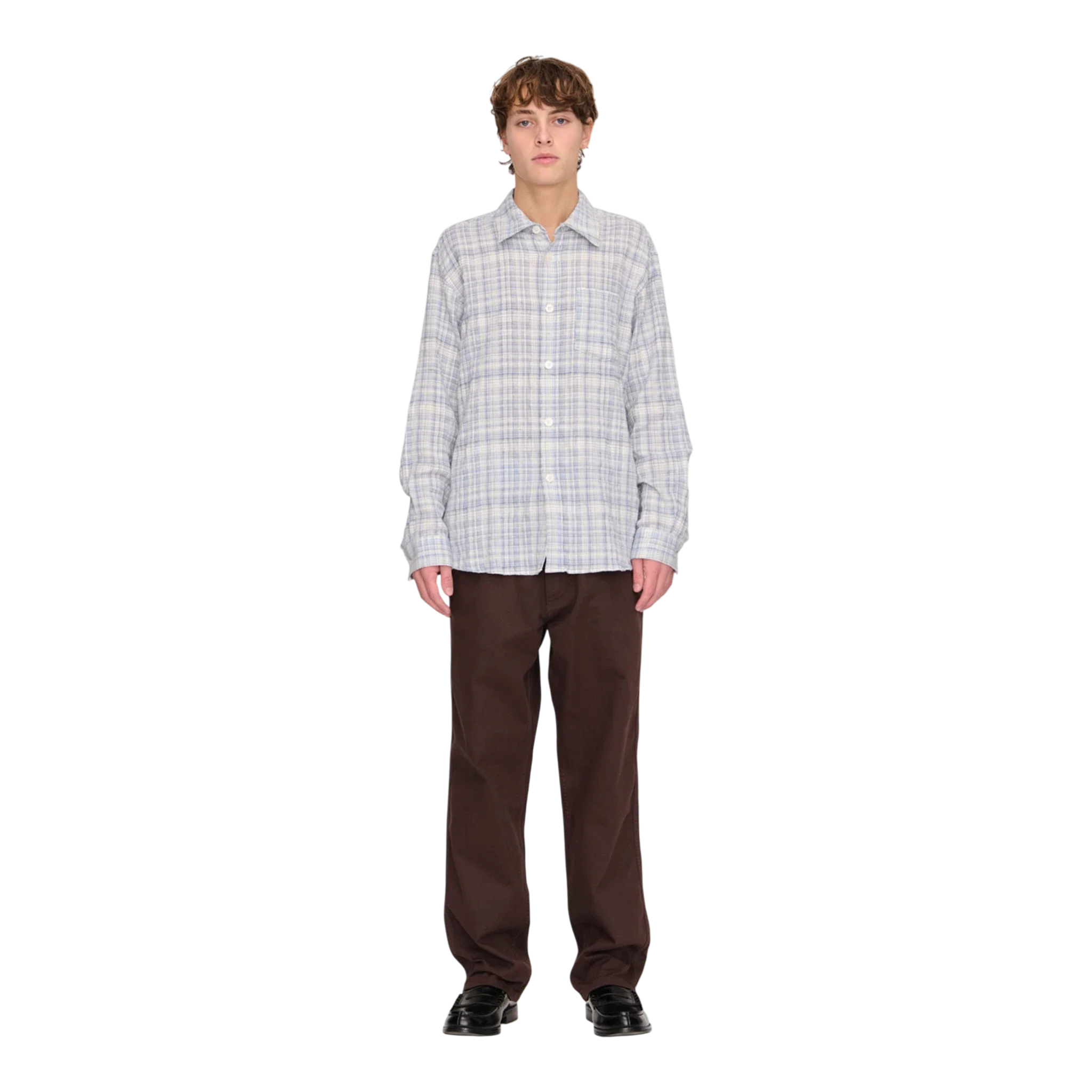 Palmes - Wrinkle Shirt - Sky Blue - Image 3