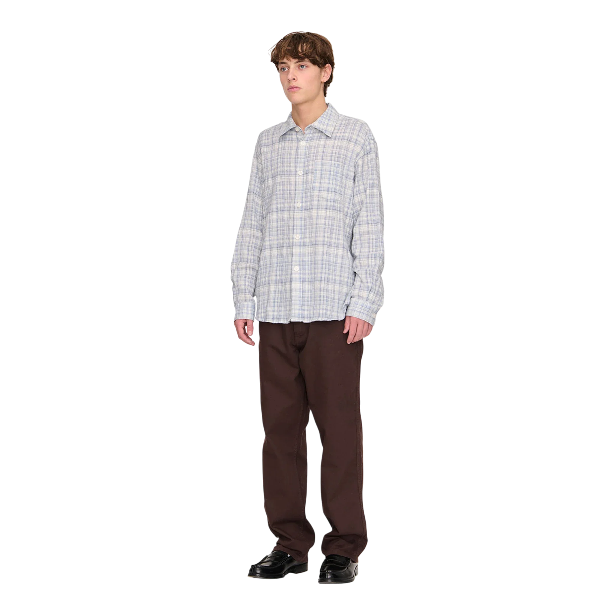 Palmes - Wrinkle Shirt - Sky Blue - Image 5
