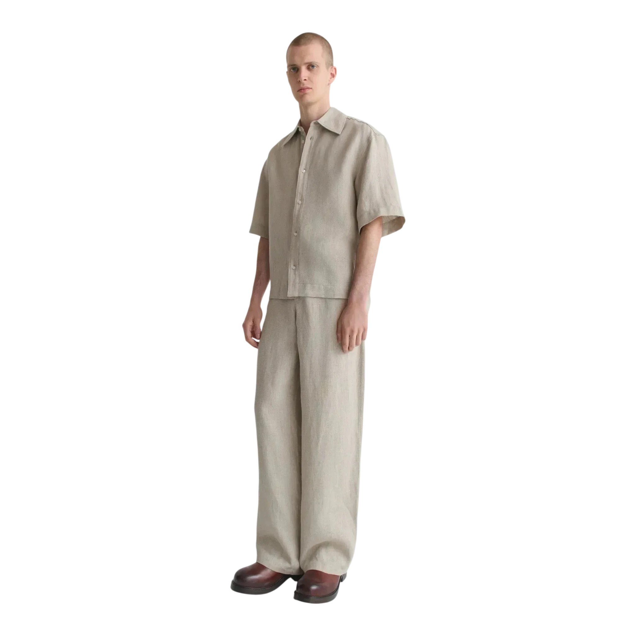 Séfr - Dao Shirt - Beige Concrete Linen - Image 5
