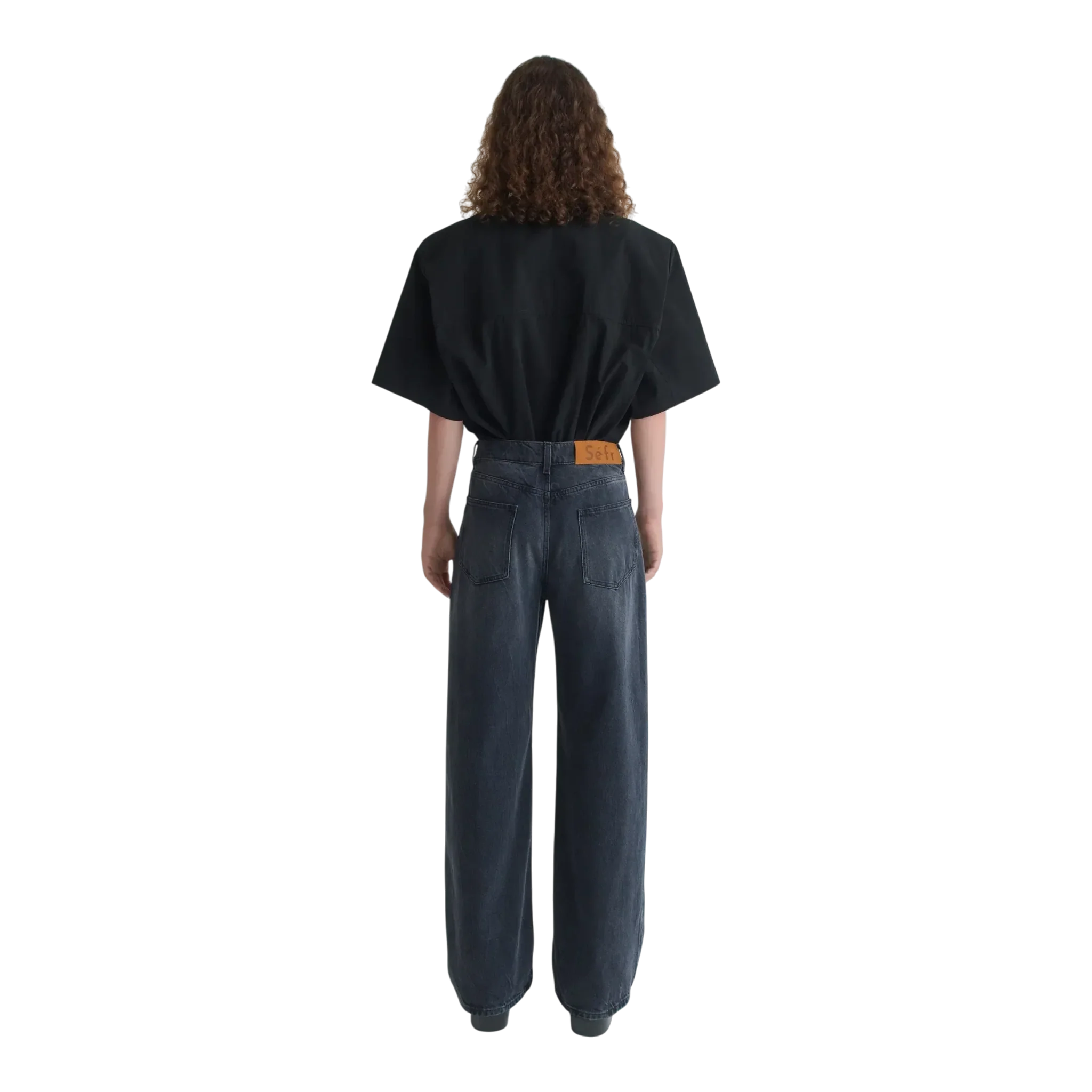 Séfr - Relaxed Cut Jeans - Black Worn Wash - Image 3