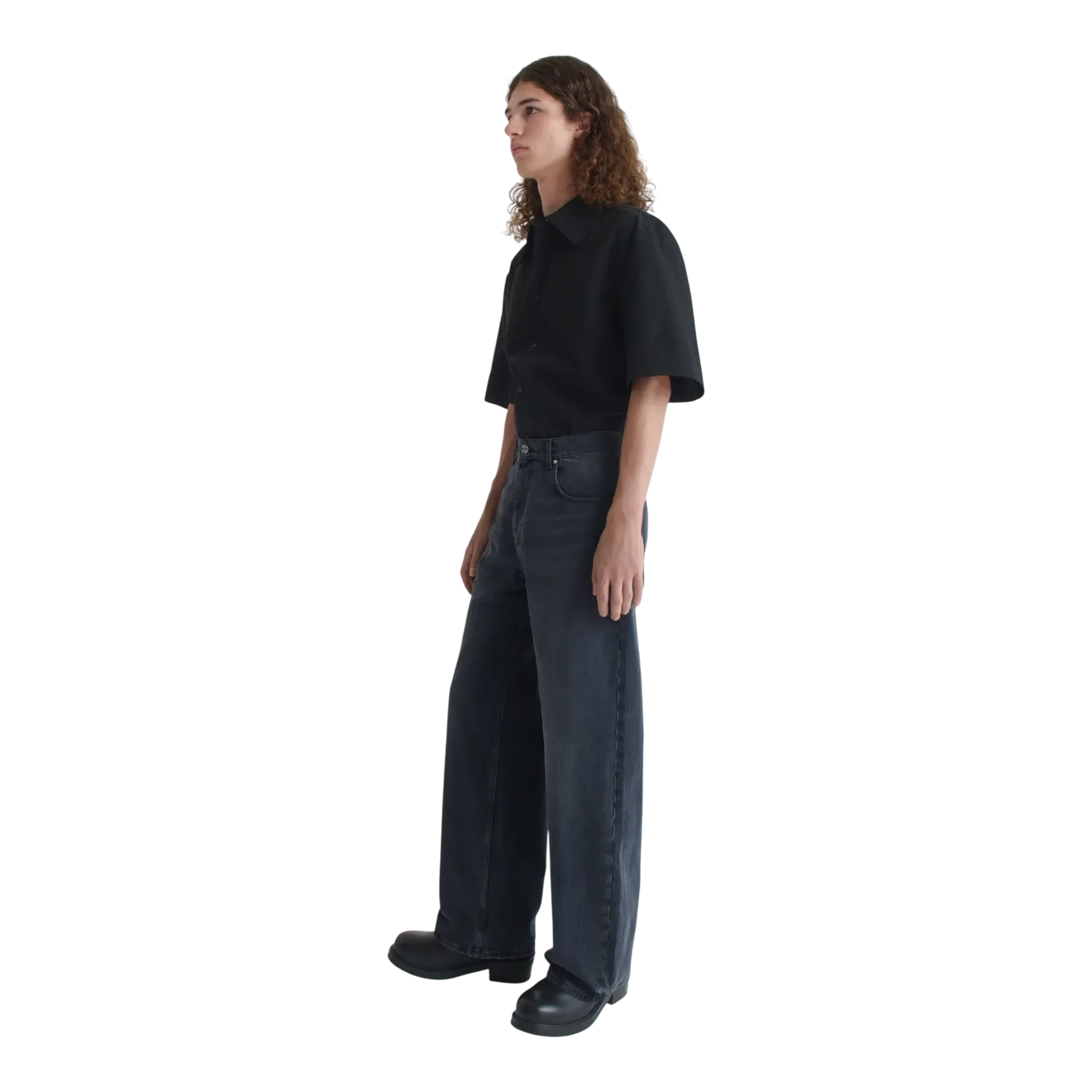 Séfr - Relaxed Cut Jeans - Black Worn Wash - Image 4