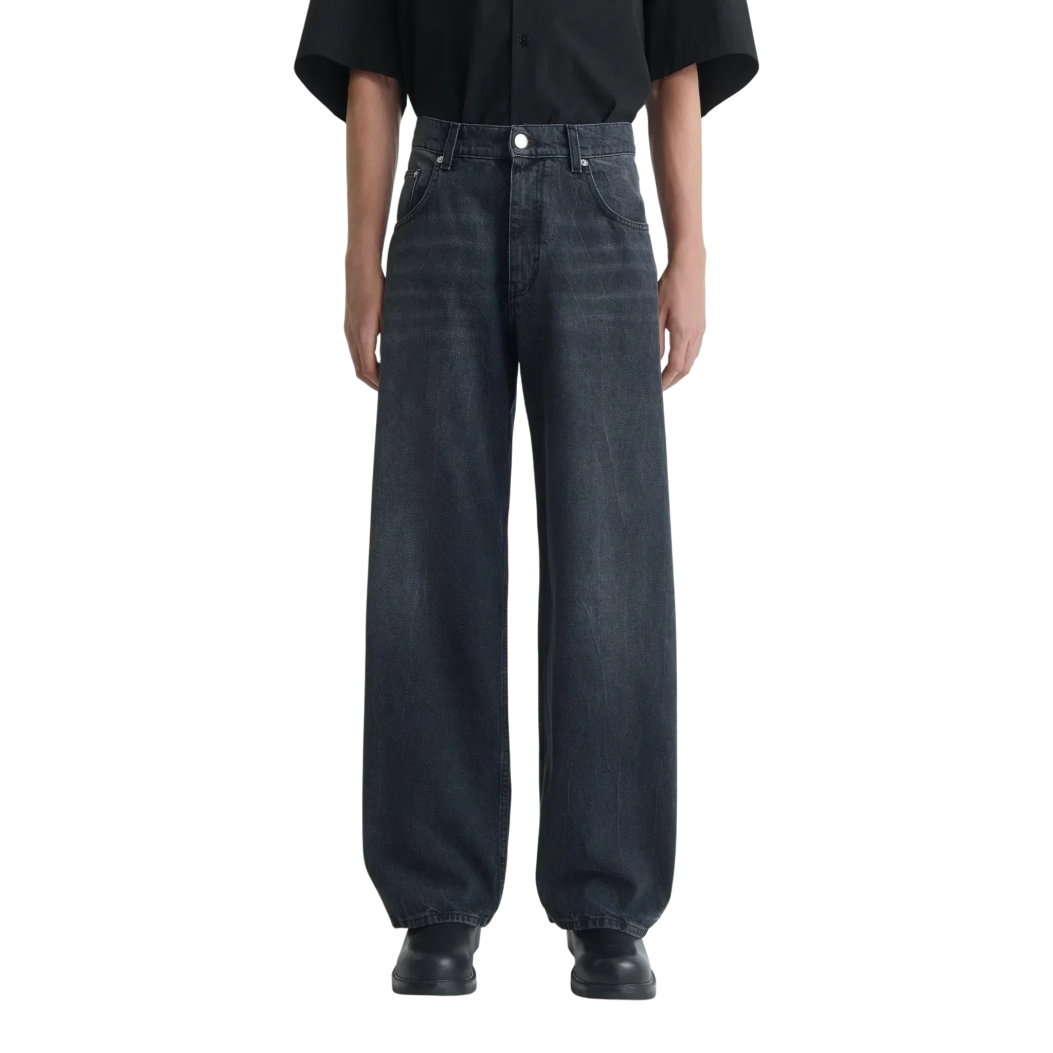 Séfr - Relaxed Cut Jeans - Black Worn Wash - Image 5