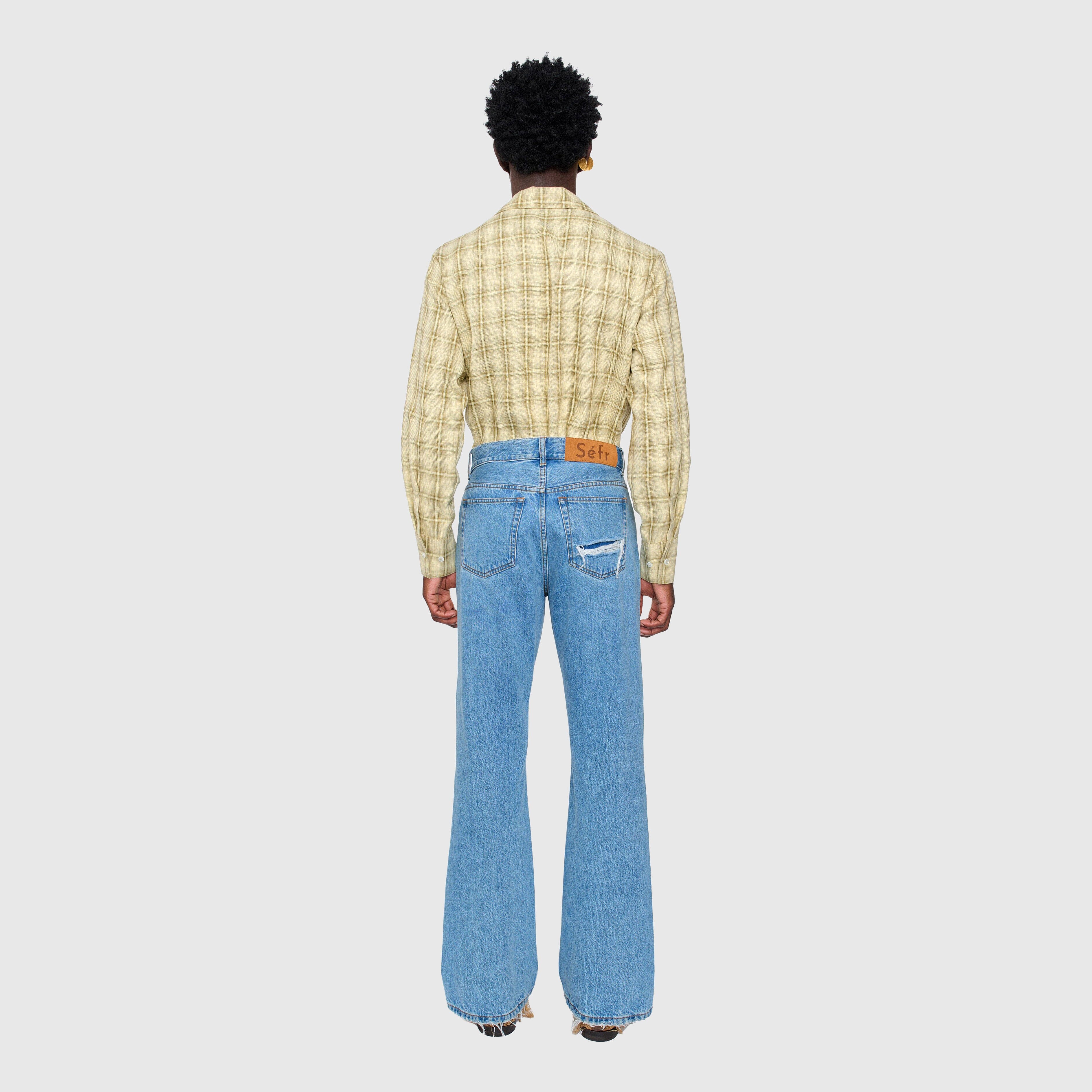 Séfr - Rider Cut Jeans - Trashed Mid Blue - Image 5