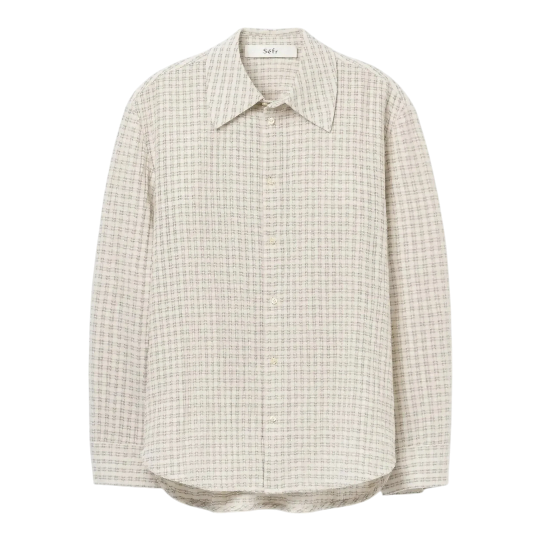 Séfr - Wes Shirt - Subtle Beige Check