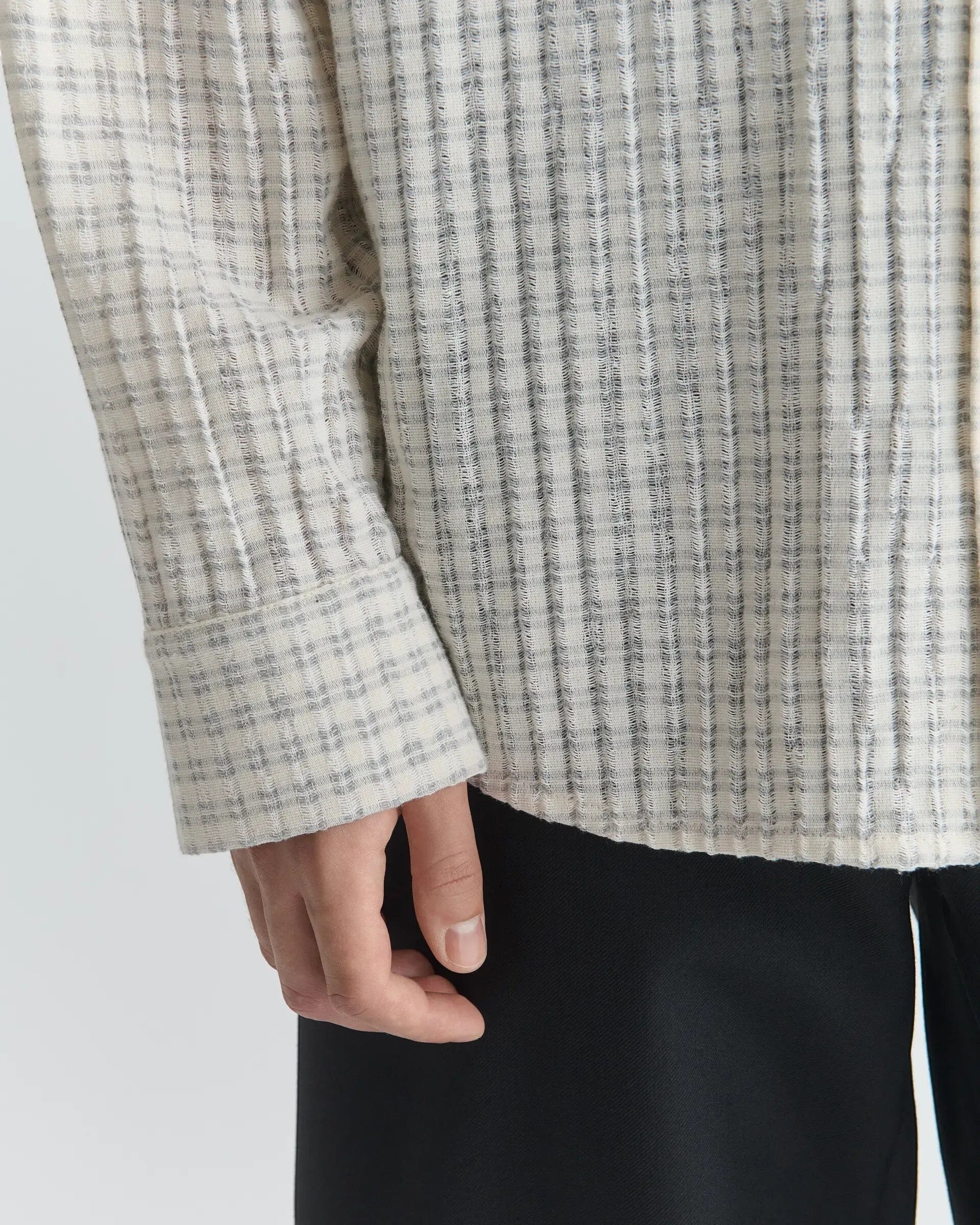 Séfr - Wes Shirt - Subtle Beige Check - Image 7