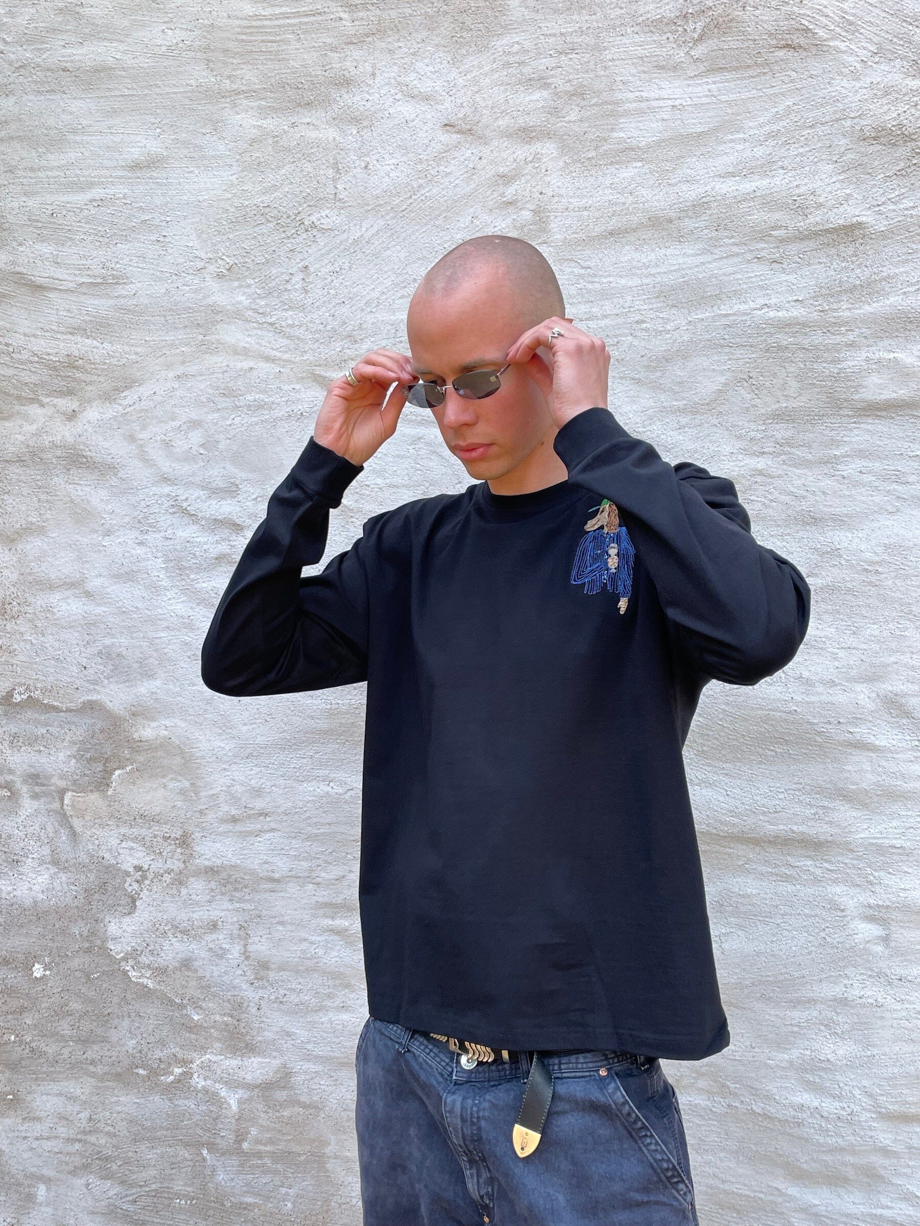 Special Lemon - x Charlie Roberts Dog Longsleeve - Black - Image 3