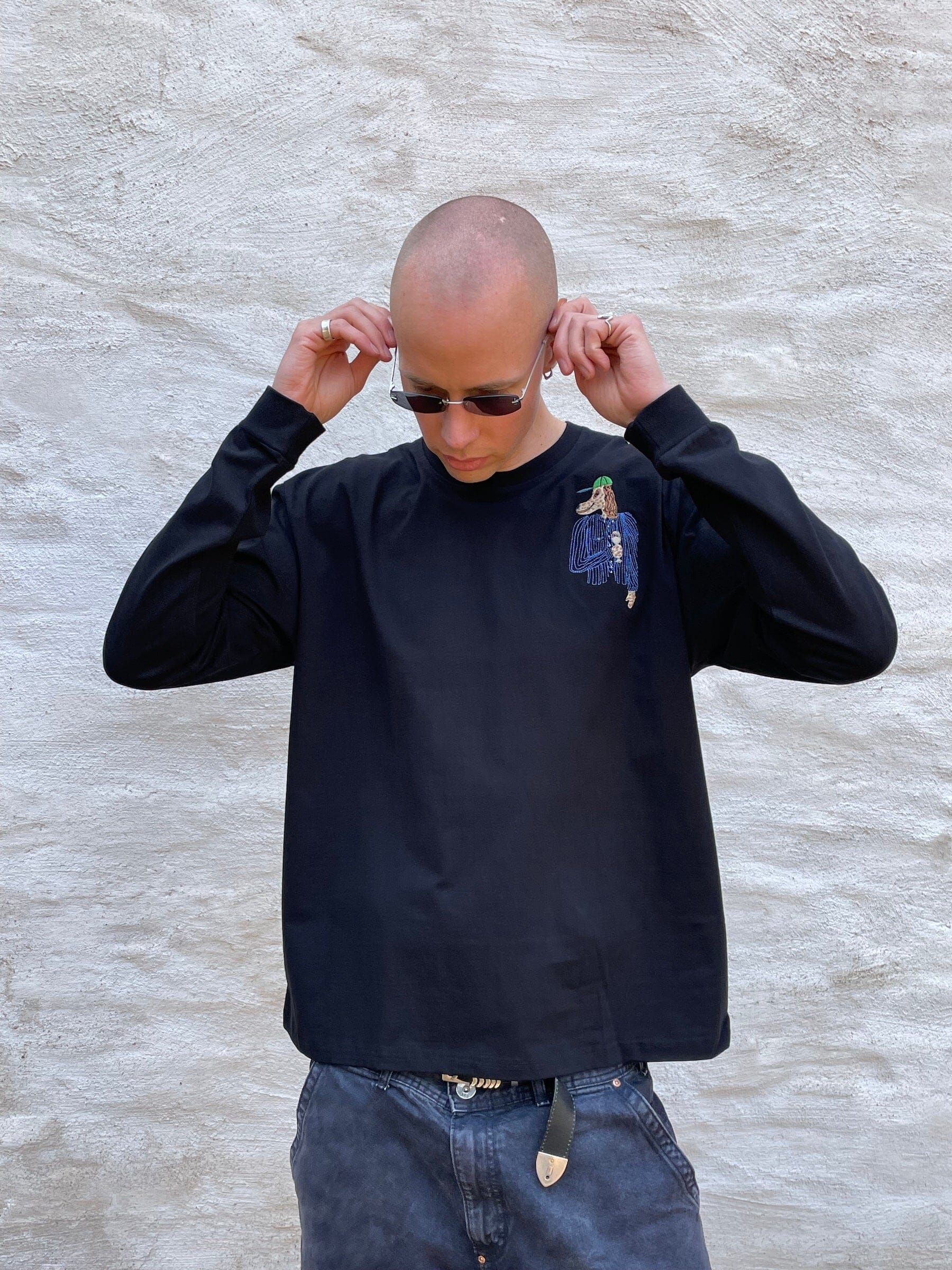 Special Lemon - x Charlie Roberts Dog Longsleeve - Black - Image 4