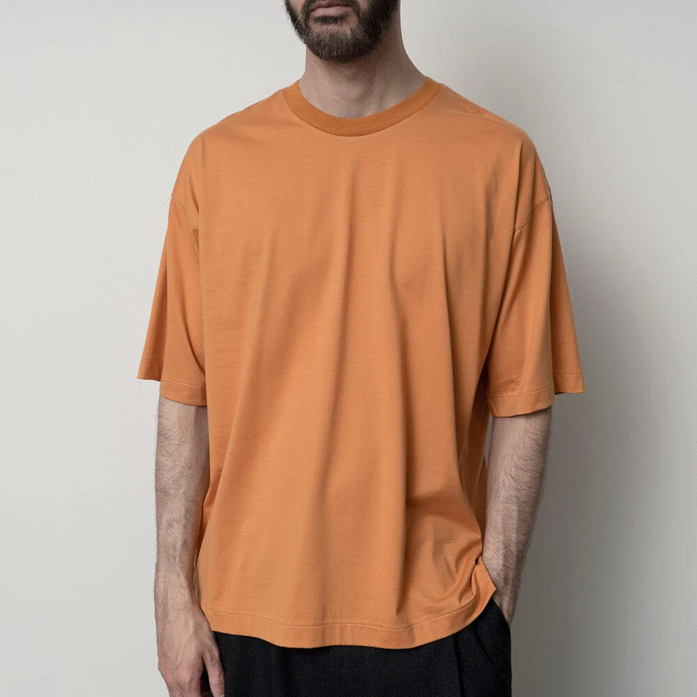 Still by Hand - Knitted Rib T-shirt - Dusty Orange - Image 2