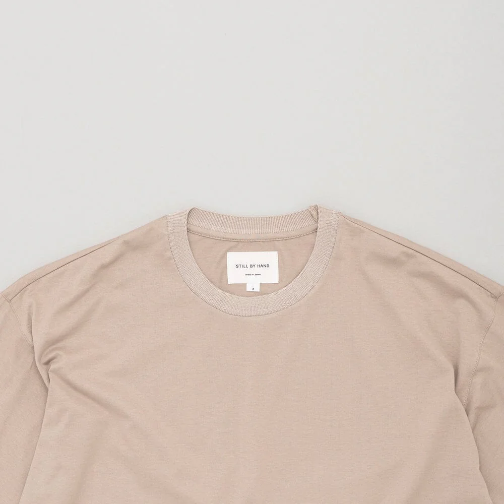 Still by Hand - Knitted Rib T-shirt - Sand Beige - Image 4