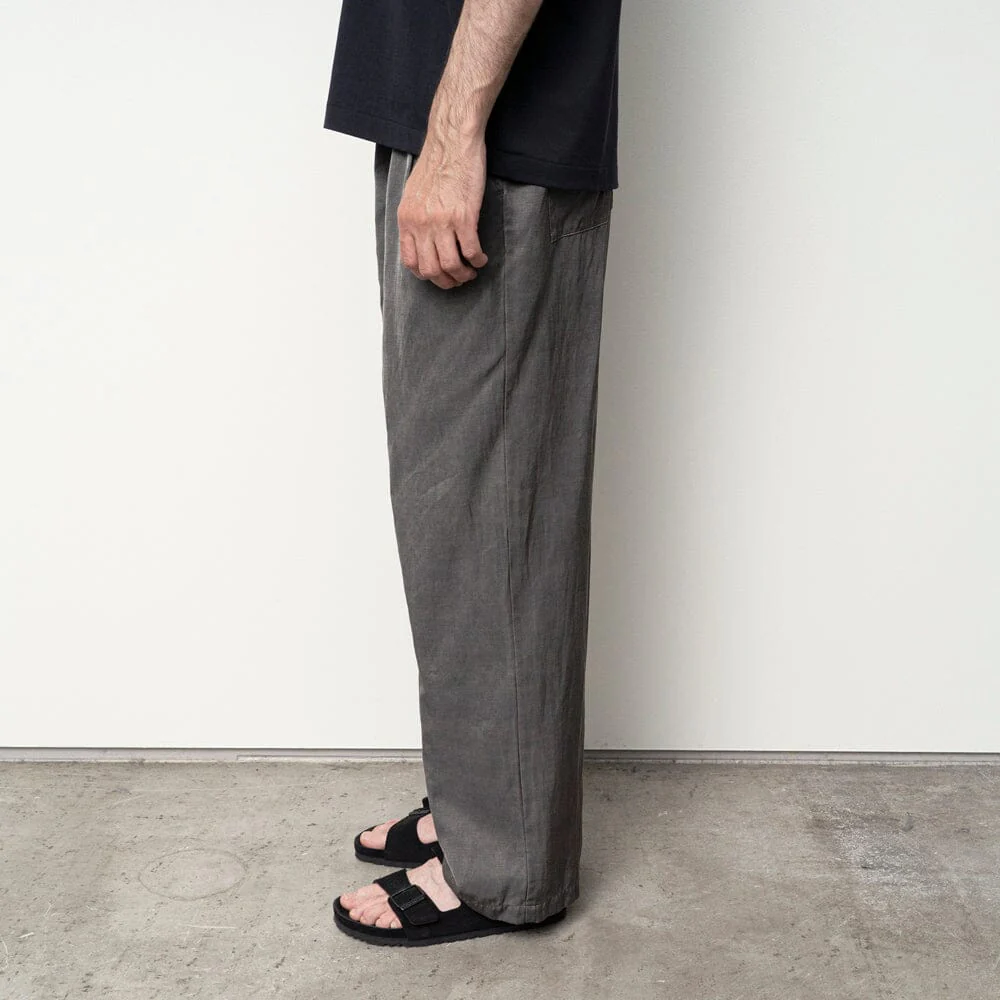 Still by Hand - Pigment Print Easy Pants - Dusty Grey - Image 3