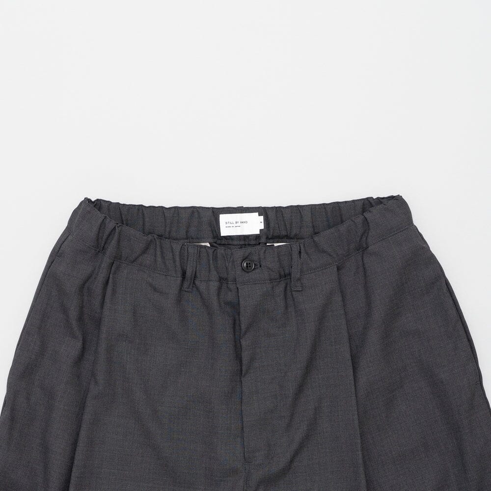 Still by Hand - Summer Wool Wide Pants - Charcoal - Image 4