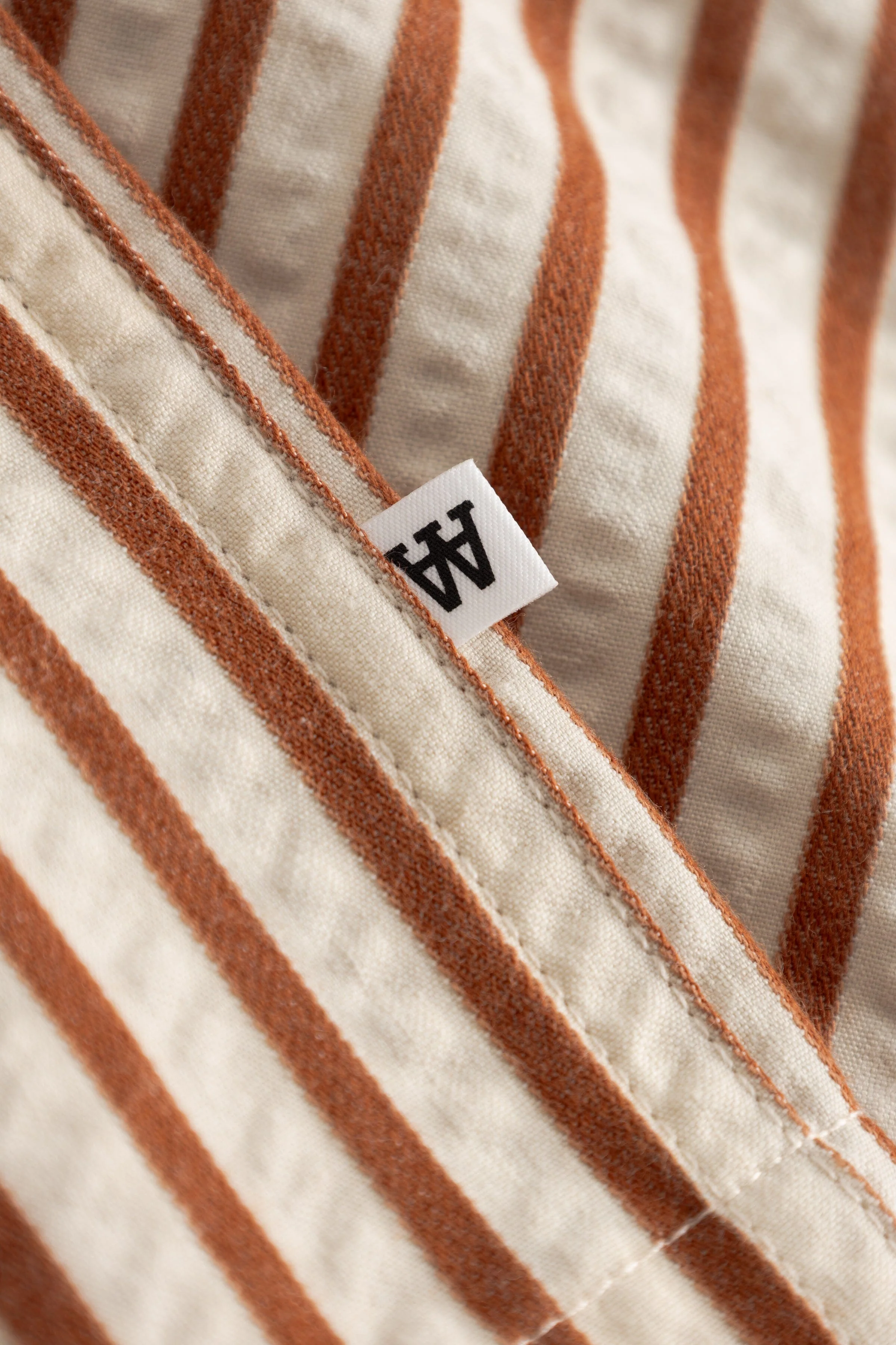 Wood Wood - Adrian SS Shirt - Ginger Bread Stripe - Image 3