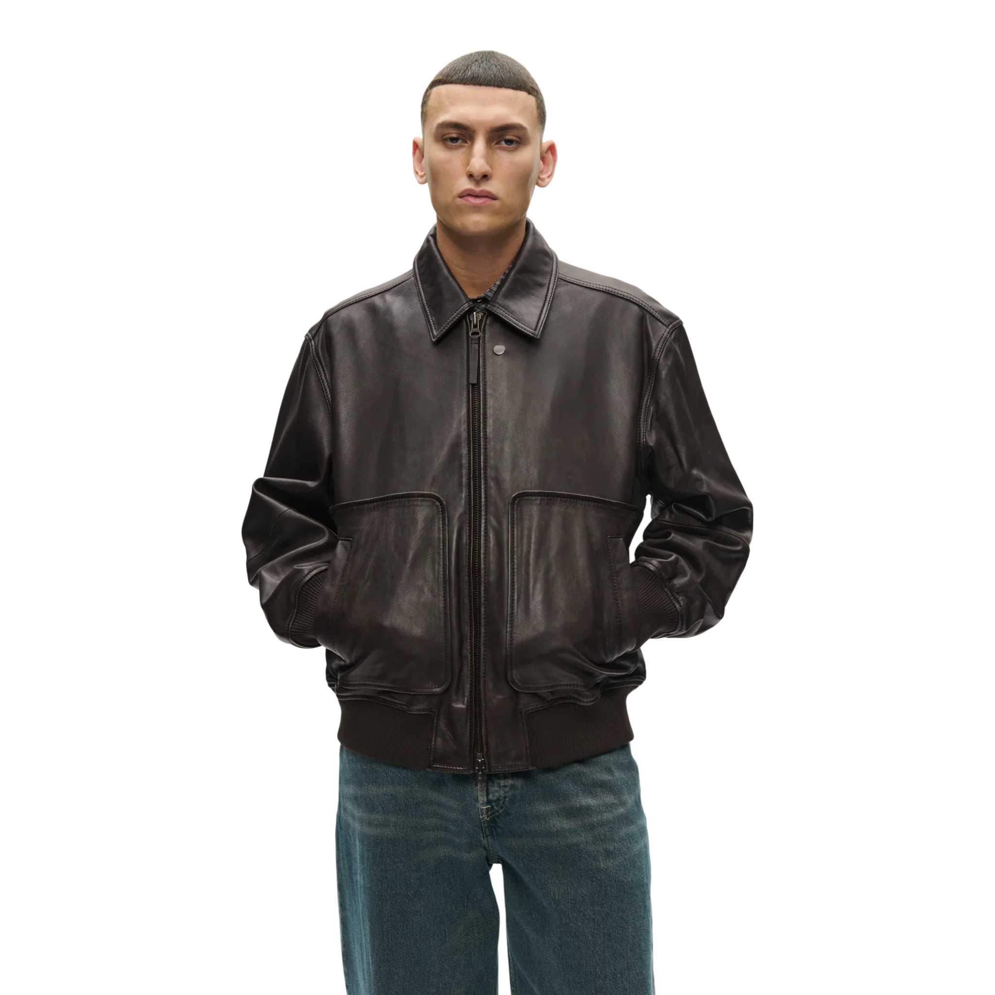 Wood Wood - Krede Bomber Jacket - Chocolate Plum - Image 3