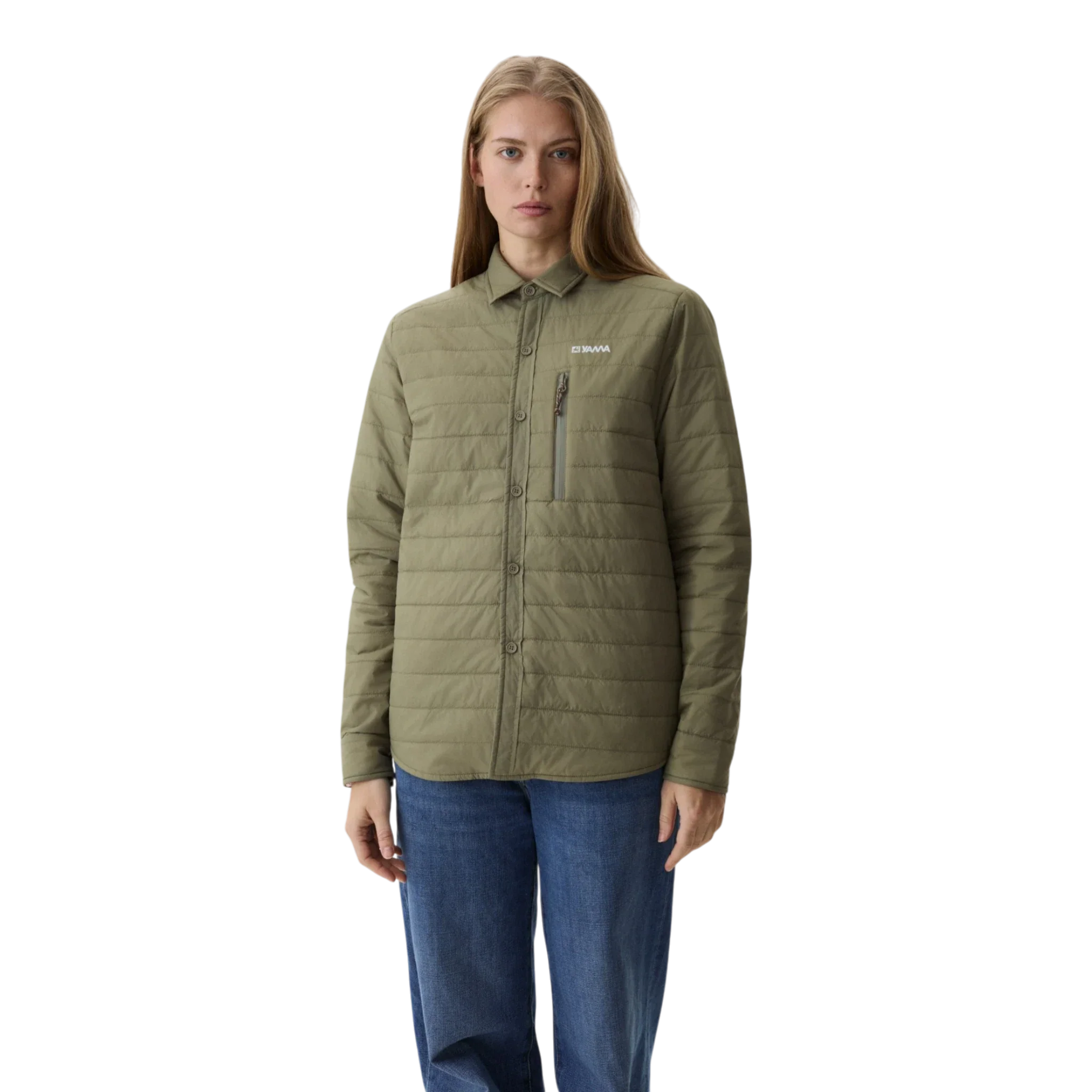 Yama - Ember Puffer Shirt - Moss Green - Image 6